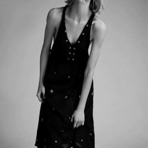 ZARA WOOL AND ALPACA DRESS WITH RHINESTONES LIMITED EDITION